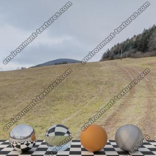 HDR Panorama 360° of Background Dirt Road